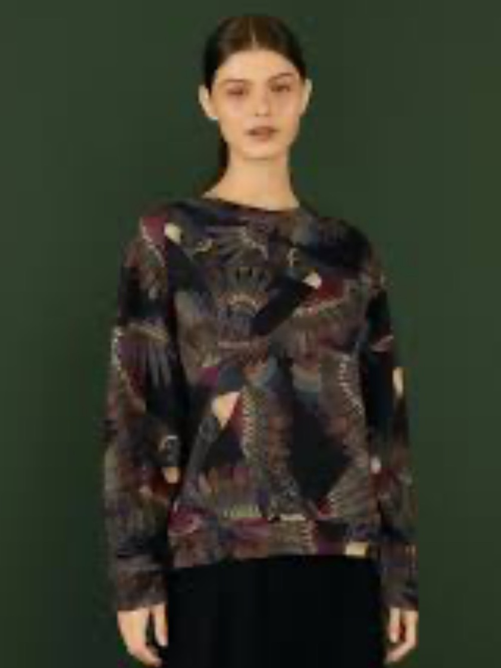 FARM RIO Borogodo Toucans Multicolor Tropical Sweatshirt Purple Yellow Green XS